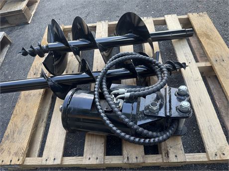 Hydraulic Auger for Mini Excavator with 2 Bits